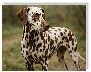 Dalmatiner in weiß-braun
